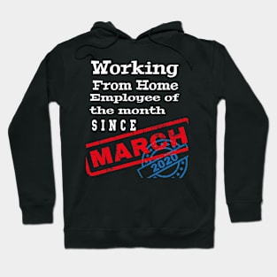 Work From Home Employee of The Month Since March 2020 Funny Hoodie